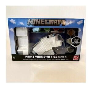 Minecraft Paint Your‎ Own Figurines Arts And Crafts Set Includes Paint /Brushes